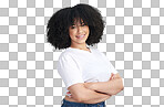 PNG studio portrait of an attractive young woman posing.