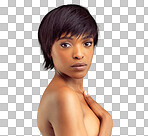 PNG Studio portrait of a beautiful young woman against a brown background