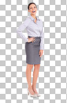 PNG Full length studio shot of an attractive young businesswoman.