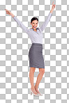 PNG of a cheerful young female professional