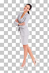 PNG of full-length studio shot of an attractive young businesswoman.