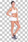 PNG Studio portrait of a fit young woman in exercise gear 