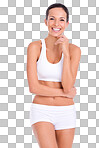 PNG Studio portrait of an attractive woman in exercise clothing 