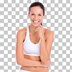 PNG Studio portrait of an attractive woman in exercise clothing