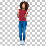 PNG Full-length studio portrait of a beautiful young woman showing the peace sign