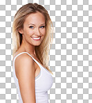 PNG of Portrait of a beautiful blond woman 