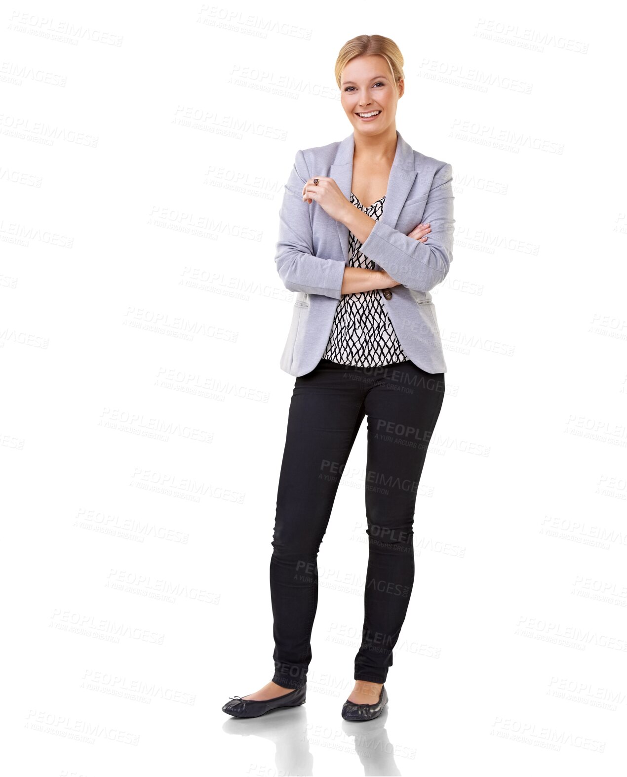 Buy stock photo Executive, portrait of a businesswoman and isolated against a transparent png background with smile. Empowerment or confidence, corporate or happiness and female person pose smiling for positive