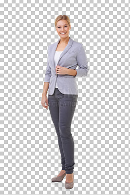 Buy stock photo Lawyer, happy and portrait of business woman isolated on a transparent png background. Confidence, employee and female professional smile, attorney or person from Switzerland with success mindset