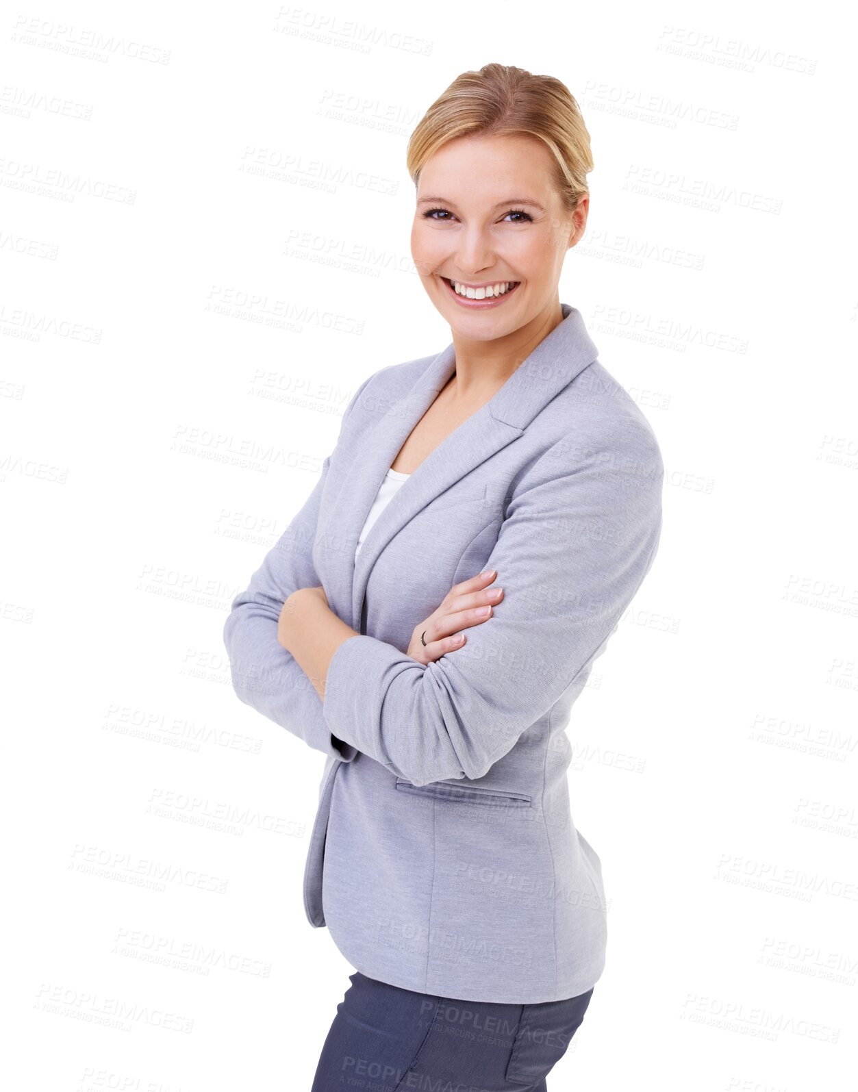 Buy stock photo Professional, woman and smile with confidence in portrait or png with isolated or transparent background. Leader, entrepreneur and pride with success in career for empowerment in business with goals.