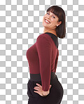 PNG of a beautiful plus size model 