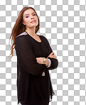 PNG of Studio portrait of an attractive brunette