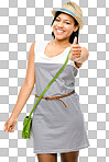 PNG Shot of a happy young woman giving the thumbs up 