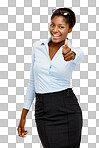 PNG Studio shot of a young businesswoman showing thumbs up 