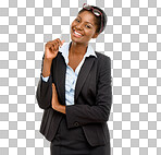 PNG Studio shot of a confident young businesswoman standing 