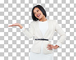PNG of Studio shot of a young businesswoman gesturing 