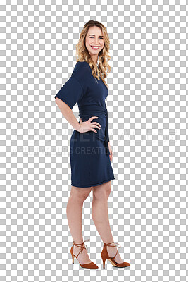 Buy stock photo Business, pose and portrait and happy woman isolated on transparent png background with female boss. Corporate fashion, businesswoman or manager with pride, smile or confidence in professional career