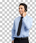 A handsome smiling businessman isolated on a png background