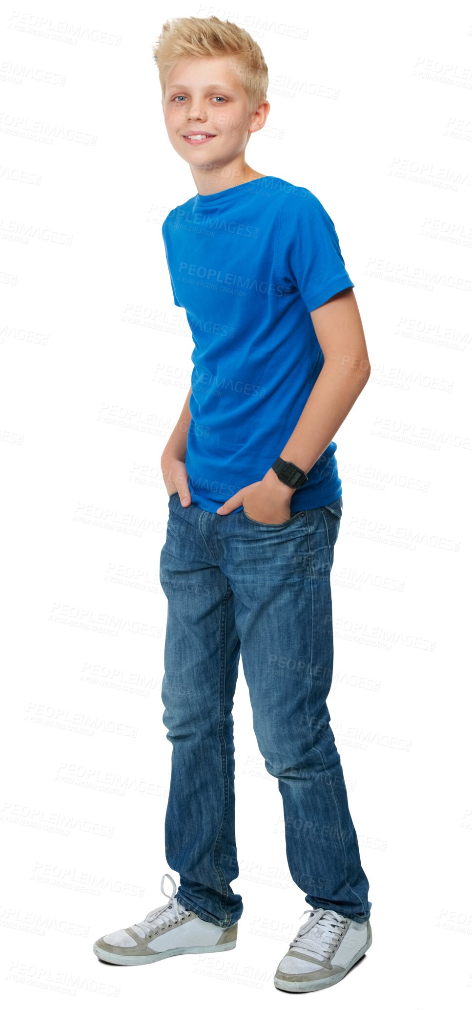 Buy stock photo Portrait, children and fashion with a casual boy isolated on a transparent background in trendy clothes. Kids, style and fashionable with a confident male teenager posing in casual clothing on PNG