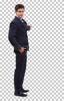 Buy stock photo Portrait, welcome and invitation of business man isolated on a transparent png background. Person, professional and  invite to enter presentation, serious entrepreneur and hand gesture for onboarding