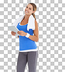 Tweeting about her great workout session!