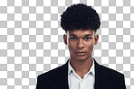 PNG Studio portrait of a confident young businessman posing against a grey background