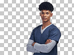 PNG of a medical practitioner standing against a grey backgroundisolated on a transparent PNG background