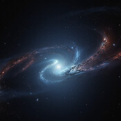 Stars, wormhole and universe space vortex in dark sky for astrology ...