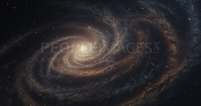 Buy stock photo Stars, wormhole and galaxy space vortex in dark sky for astrology black hole, solar system and universe research. Ai generated, spiral and dimension tunnel of explosion, cosmic creation and big bang
