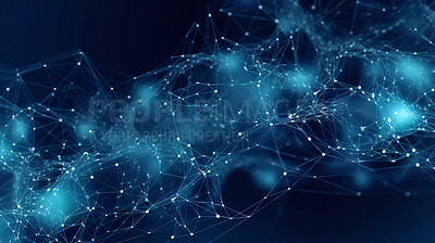 Closeup, bokeh and line abstract for networking, big data and cybersecurity networking. Ai generated, cyber security and communication banner for web 3.0, digital transformation and hologram