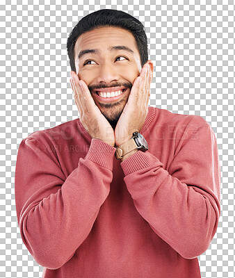 Confused man thinking with crossed arms pose Vector Image