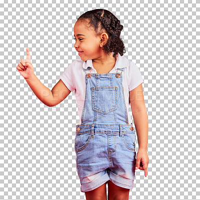 Mockup, black girl and finger for space, product placement and k