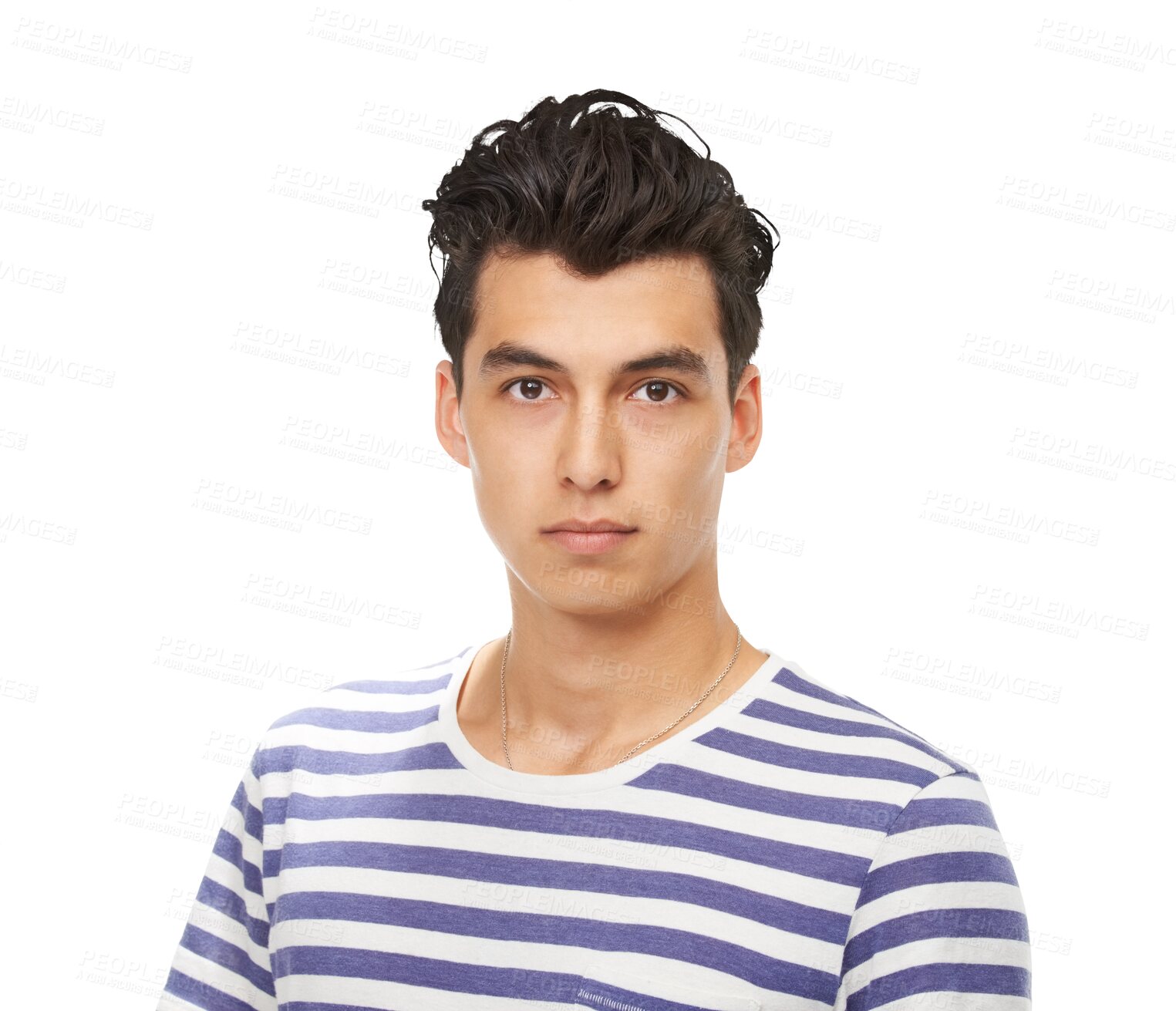 Buy stock photo Fashion, young and portrait of man with confidence, attractive student and isolated on transparent png background. Youth, pride and face of male person with trendy casual clothes for university style