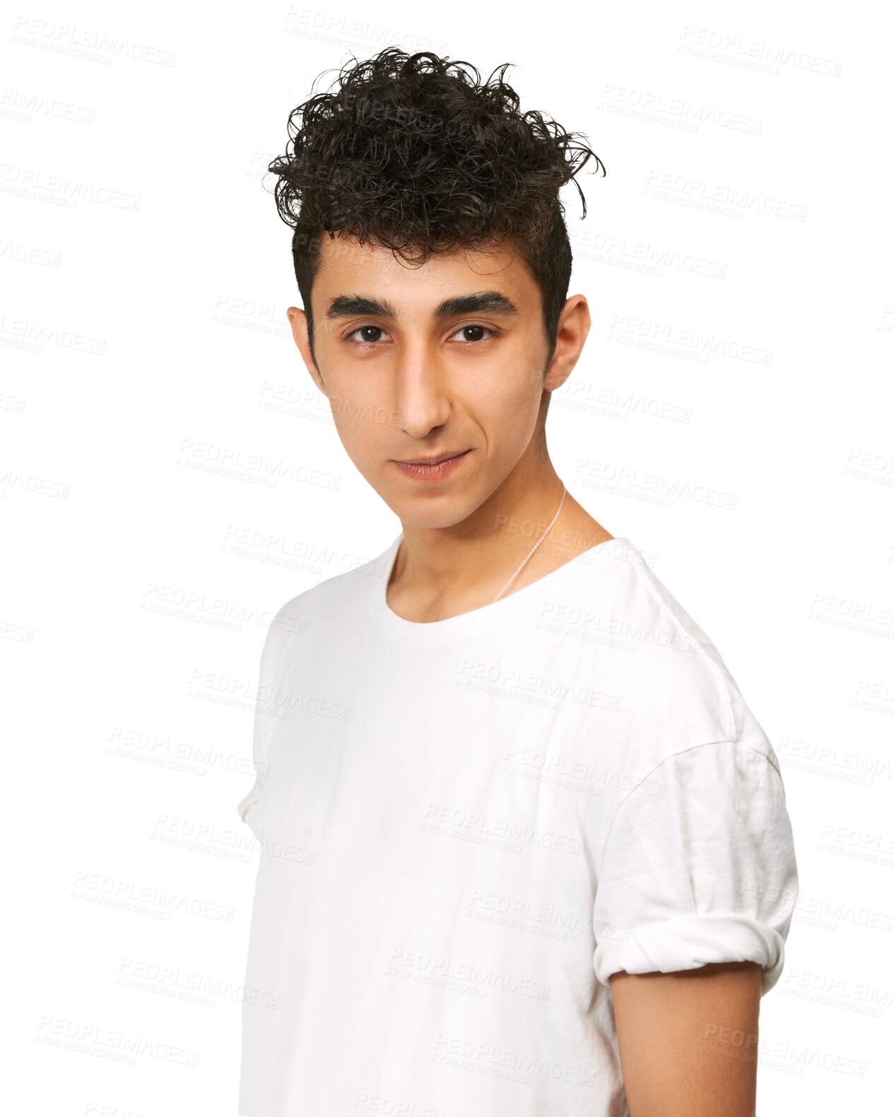 Buy stock photo Fashion, student and youth with portrait of man on png for learning, education and style. Pride, confident and future with face of teenager isolated on transparent background for gen z and attitude