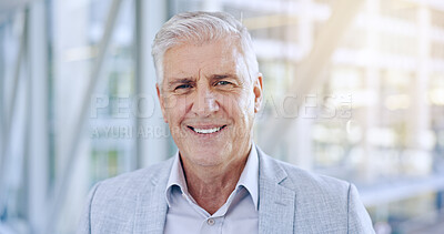 Face, ceo and mature man in office for business in corporate company workplace. Accountant, portrait and happy person, professional and entrepreneur, executive and director from Canada with a smile