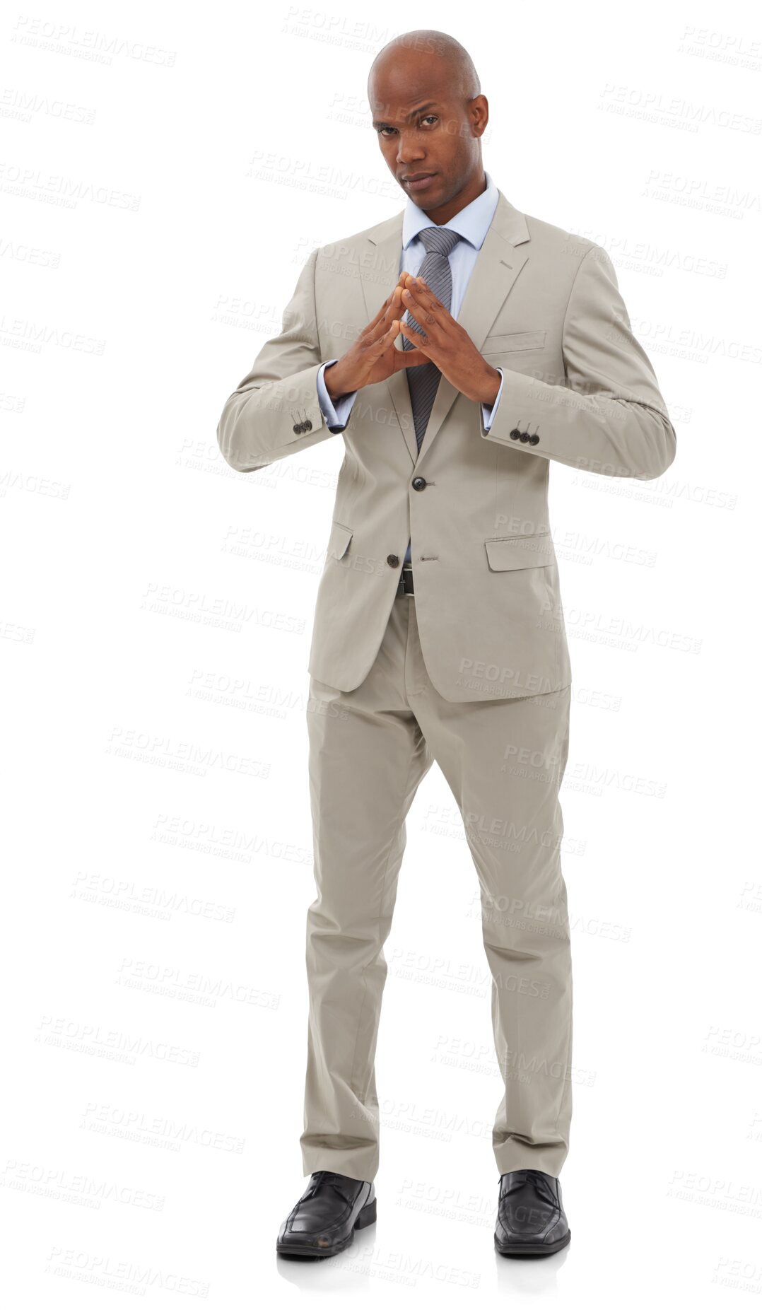 Buy stock photo Portrait, thinking and business man with decision hands, emoji or questions on isolated, transparent or png background. Doubt, face and male with planning gesture, why or choice, idea and solution