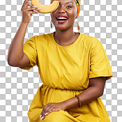 Phone, scream and happy black woman celebrate surprise news notification,  winner announcement or giveaway success. Cellphone deal, excited and  African woman celebration on transparent, png background