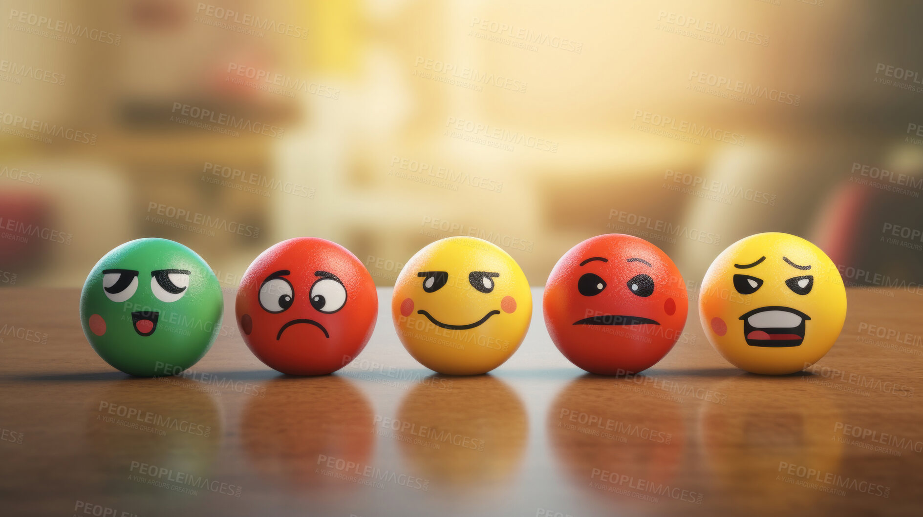 Buy stock photo Feedback emotion emoji, rating scale of customer experience, feedback and satisfaction