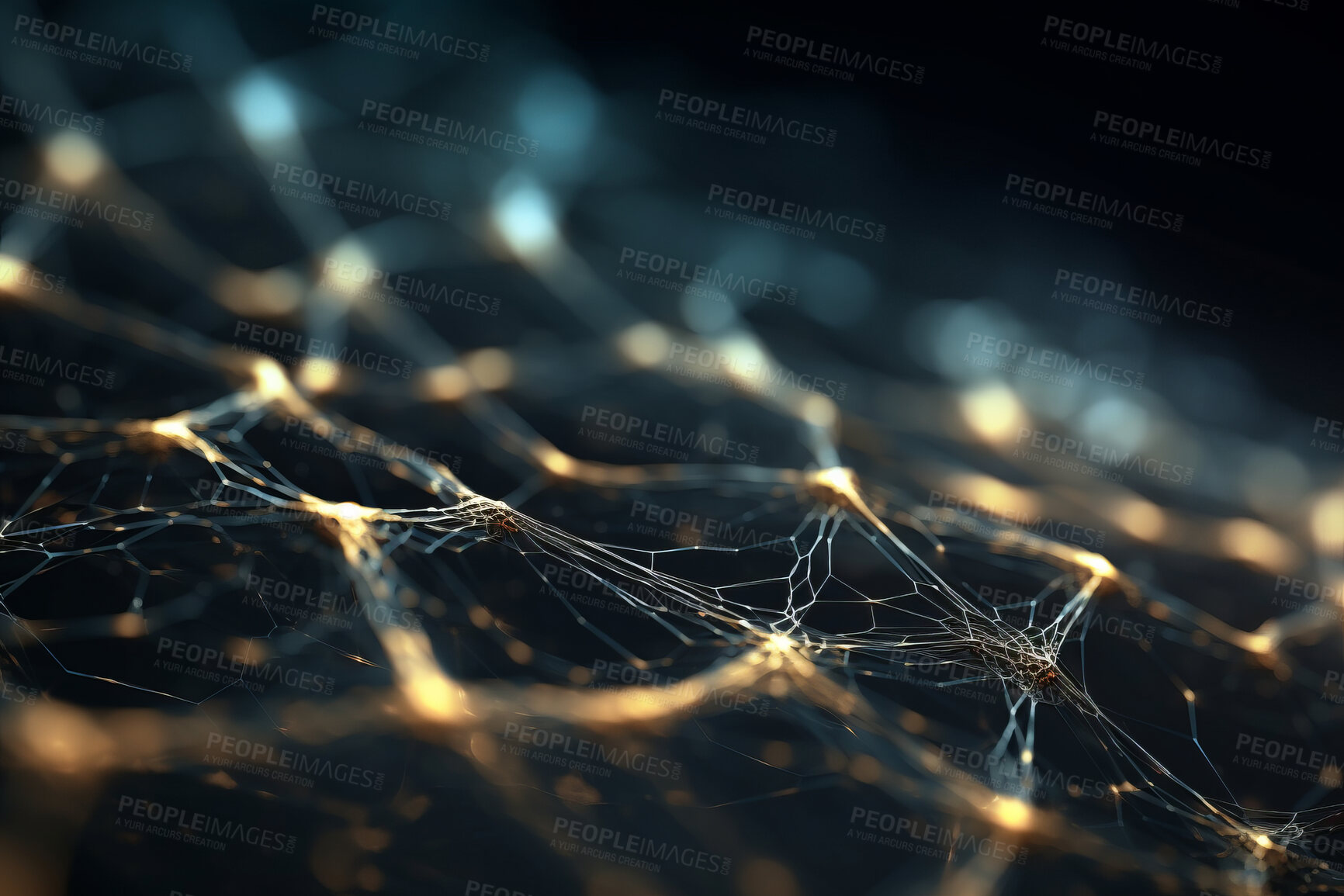 Buy stock photo Network connection of points and lines. Data technology digital background. 3D render