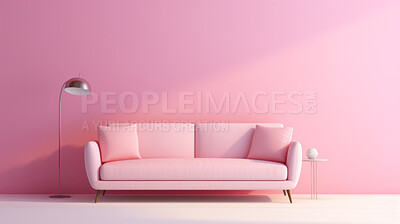 Couch with copy space mockup in living room interior. Modern design ideas for inspiration.