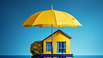 Home under insurance umbrella. Protected asset coverage offered by company.