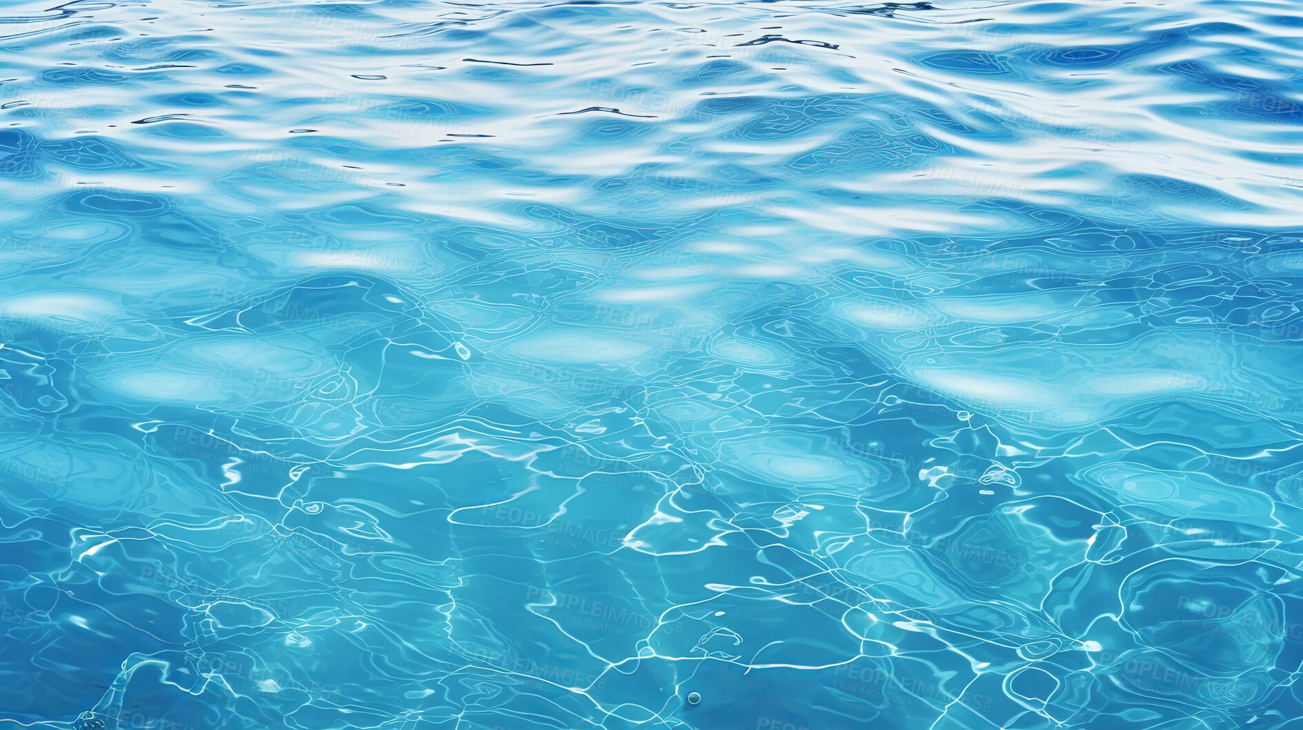 Buy stock photo Close up of clear flowing water. Fresh spring mineral water for hydration and environment.