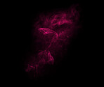 Pink smoke, black background and gas, vapor and incense with mockup space and art. Creative abstract,  mist with special effects for burning flame and dark in a studio, glow and texture with fire