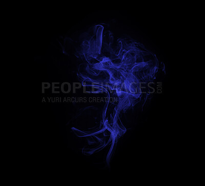 Blue fog or smoke cloud isolated on transparent Vector Image