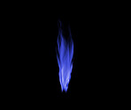 Blue flame, heat and light on black background with texture, pattern and burning energy. Fire, fuel or flare isolated on dark wallpaper design, chemical explosion at bonfire, thermal power or inferno