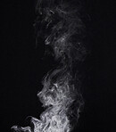 Smoke, dark background and incense, fog or gas on mockup space wallpaper. Cloud, smog and magic effect on black backdrop of steam with abstract texture, pollution pattern or mist vapor moving in air