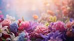 Bouquet of spring flowers and copy-space background. Mockup for spring, celebration and valentine.