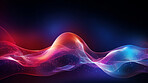 Multicolour geometric wave with particles concept. Modern abstract wallpaper background design.