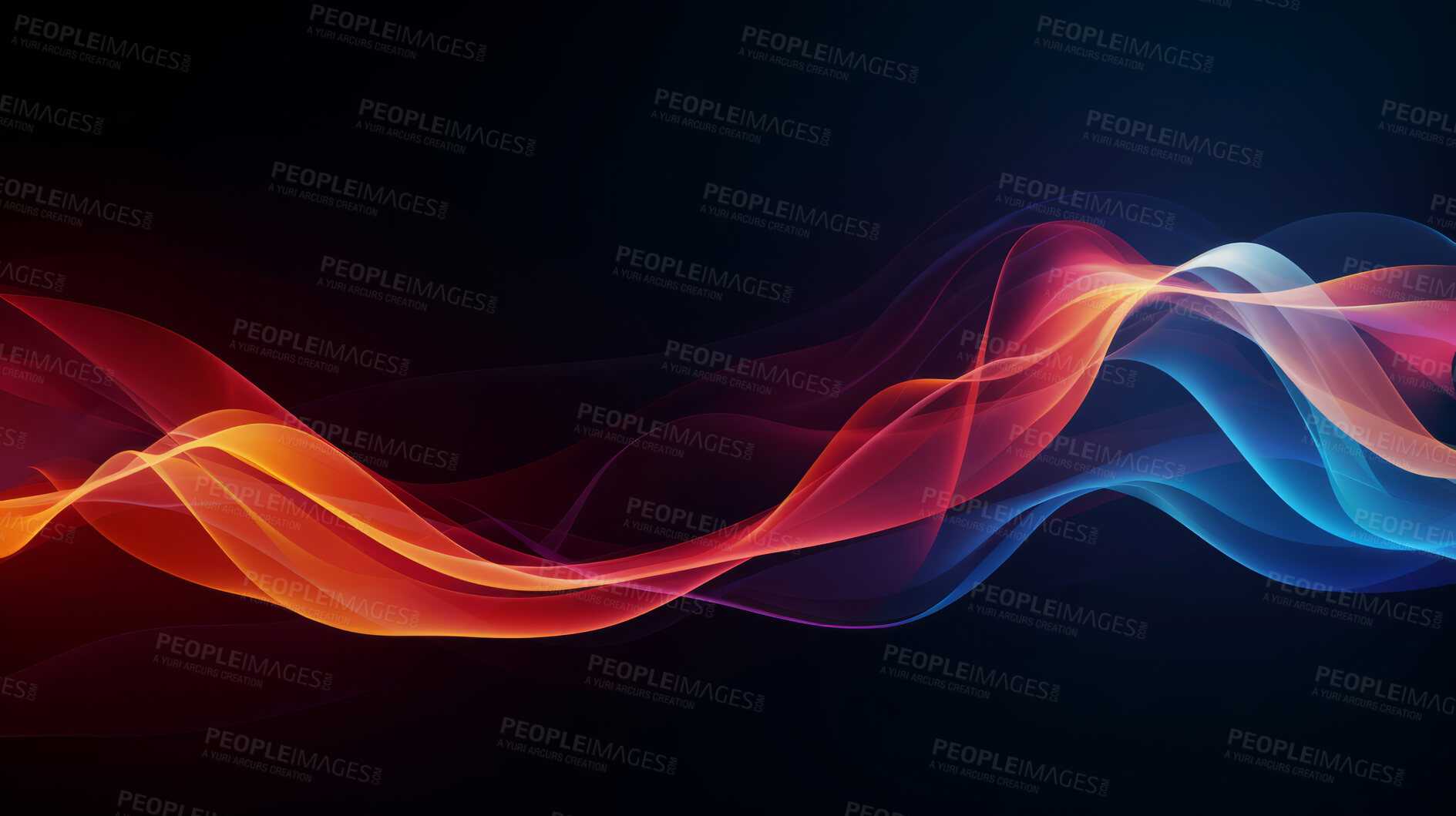 Buy stock photo Multicolour geometric wave concept. Modern abstract wallpaper background design.