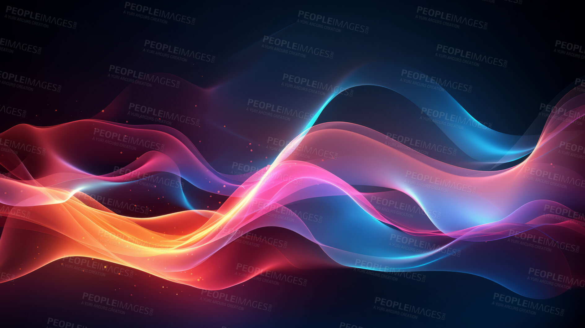 Buy stock photo Multicolour geometric wave concept. Modern abstract wallpaper background design.