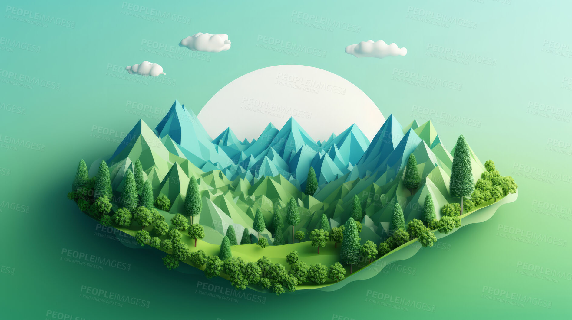 Buy stock photo Go Green, Paper Cutout Illustration World Environment and Earth Day